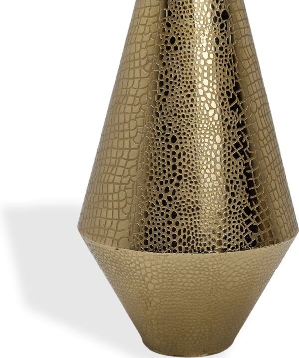 Indore Home - Vaas Crocodile - Large - Gouden vaas - Woonkamer Decoratie