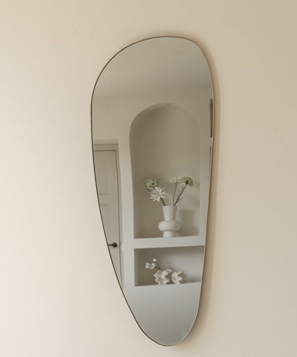Wandspiegel Dean - organische vorm - asymmetrisch - Spiegel - 120cm - Goud