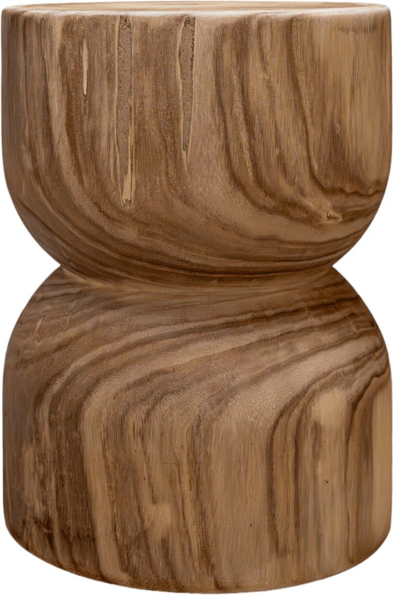 Bijzettafel woodville - naturel - massief hout - 45 cm