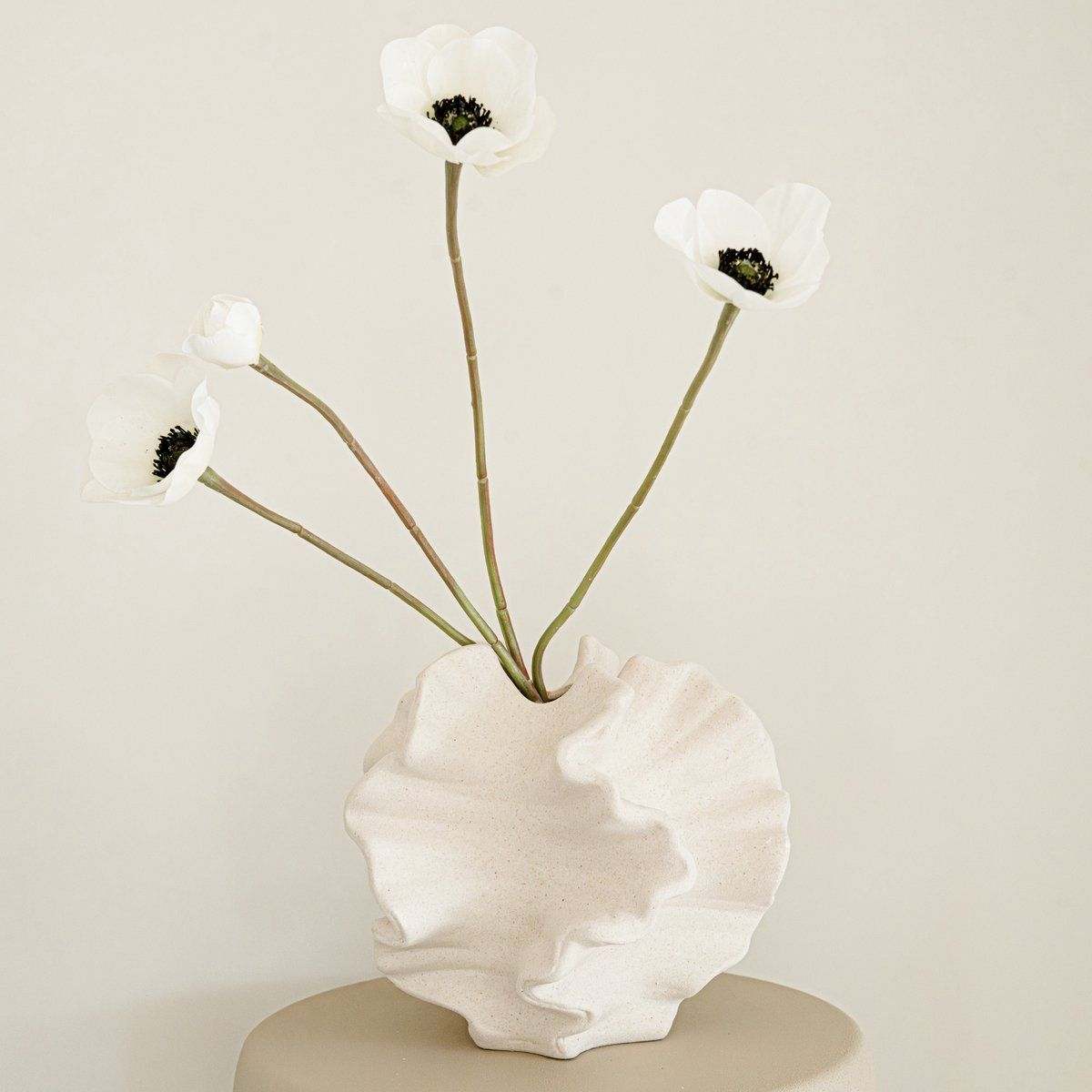 Indore Home - Coral vaas M - Vaas keramiek - Decoratieve accessoires - Wit
