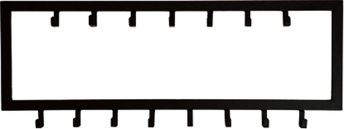 Indore Home - Wandkapstok Albero - 15 haken - Zwart - 80 x 26 cm