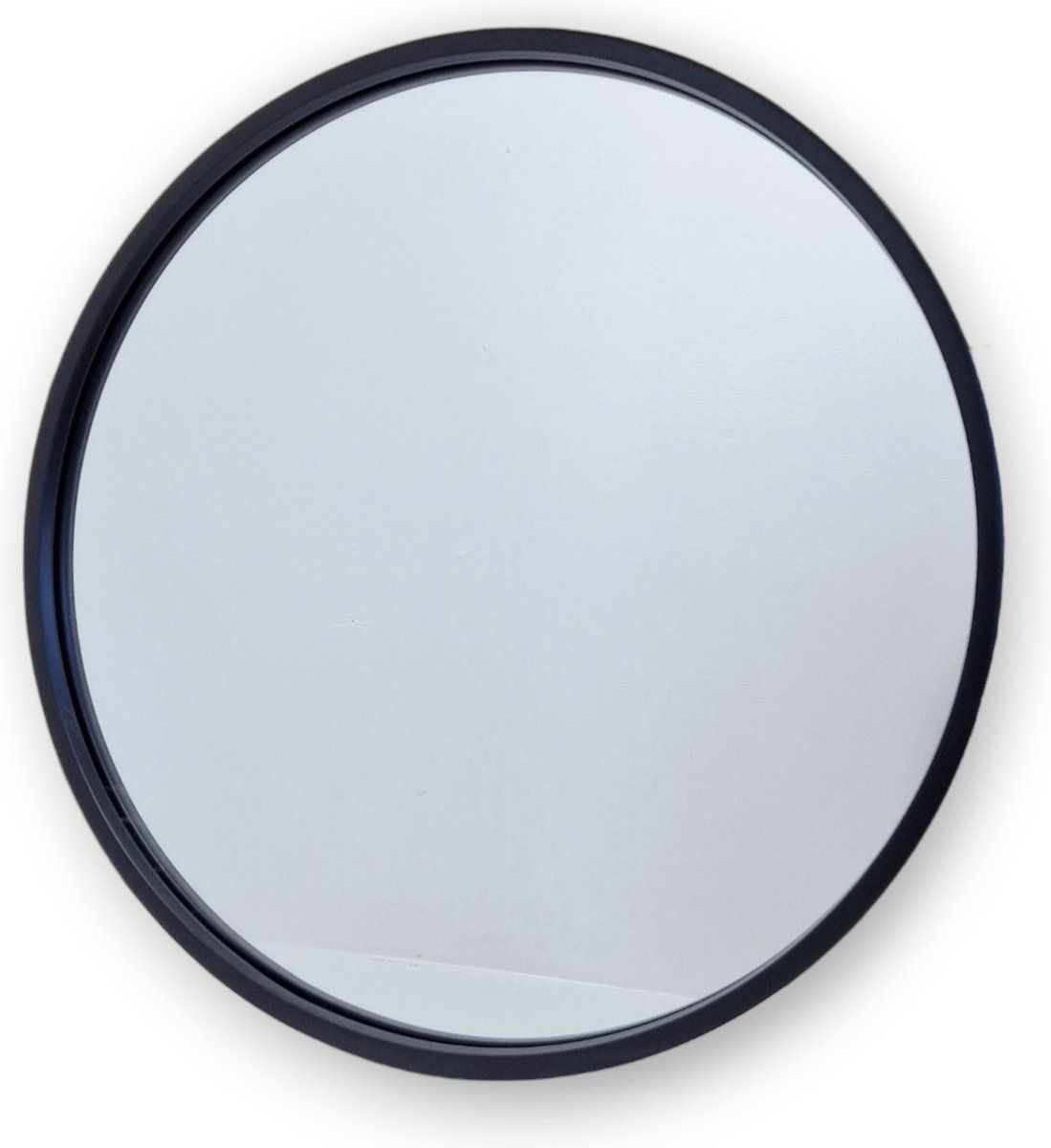 Indore Home - Ronde spiegel - Zwarte rand - Metaal - 40cm