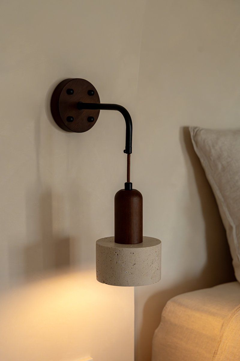 Indore Home - Wandlamp Tin - Travertin - Steen