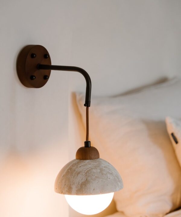 Indore Home - Wandlamp Finn - Travertin - Steen
