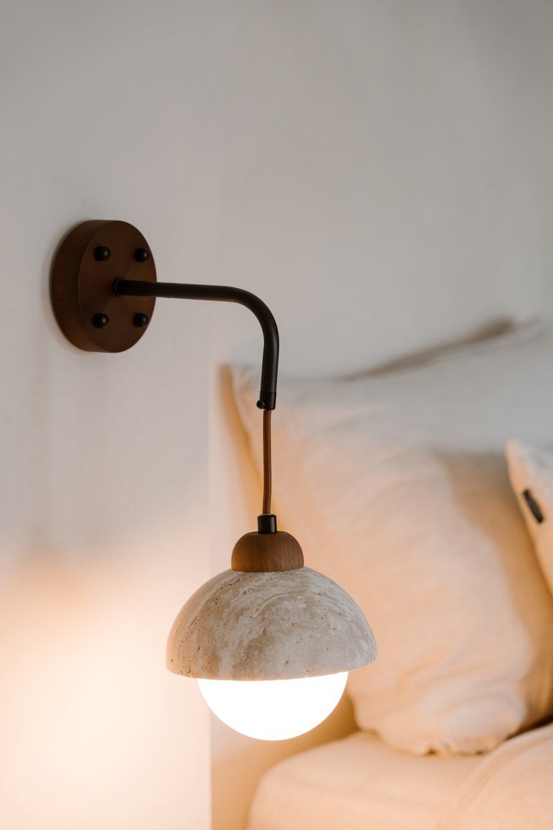 Indore Home - Wandlamp Finn - Travertin - Steen