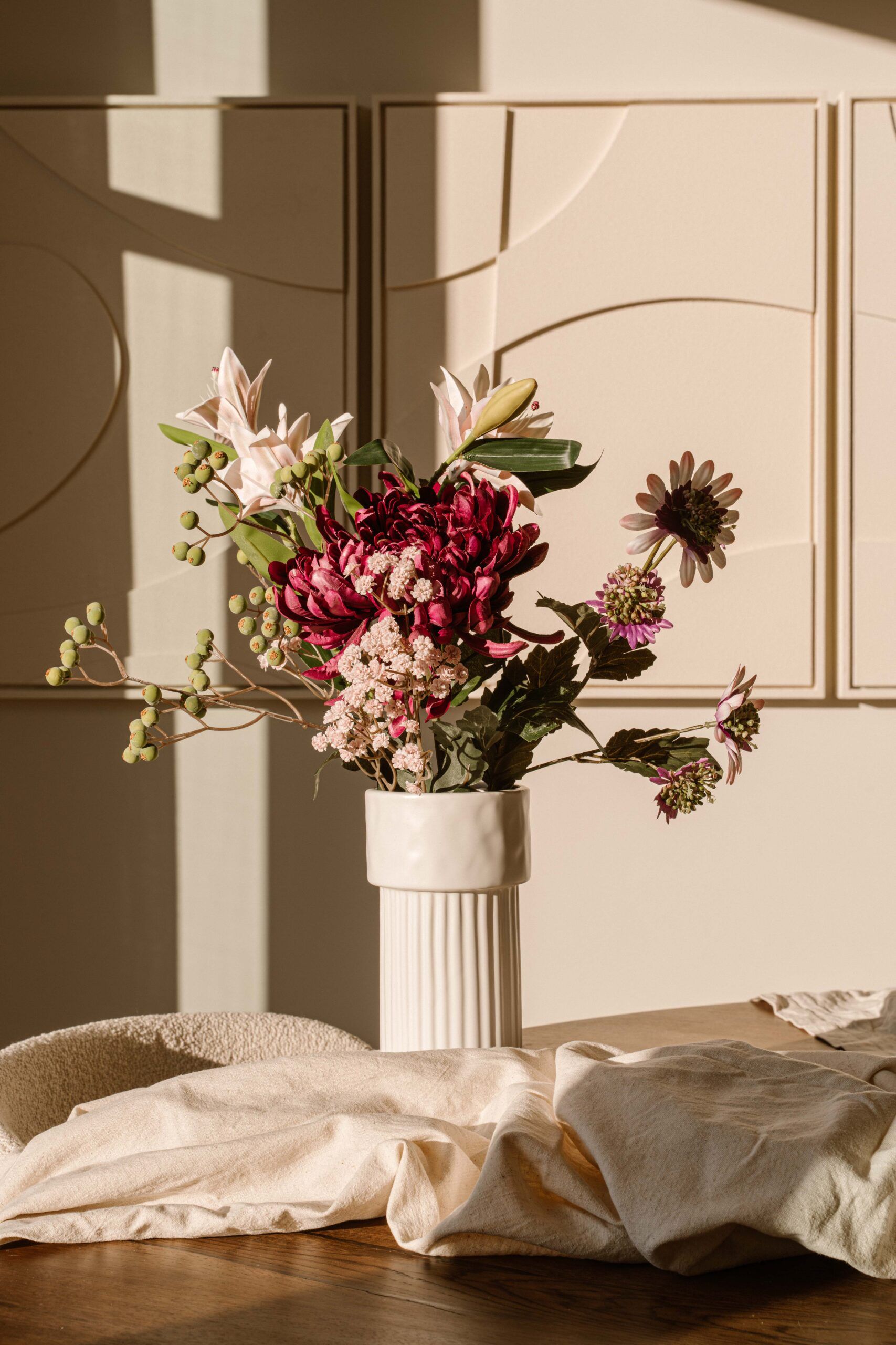 Cadeau zijdeboeket - Lila - Afbeelding 2