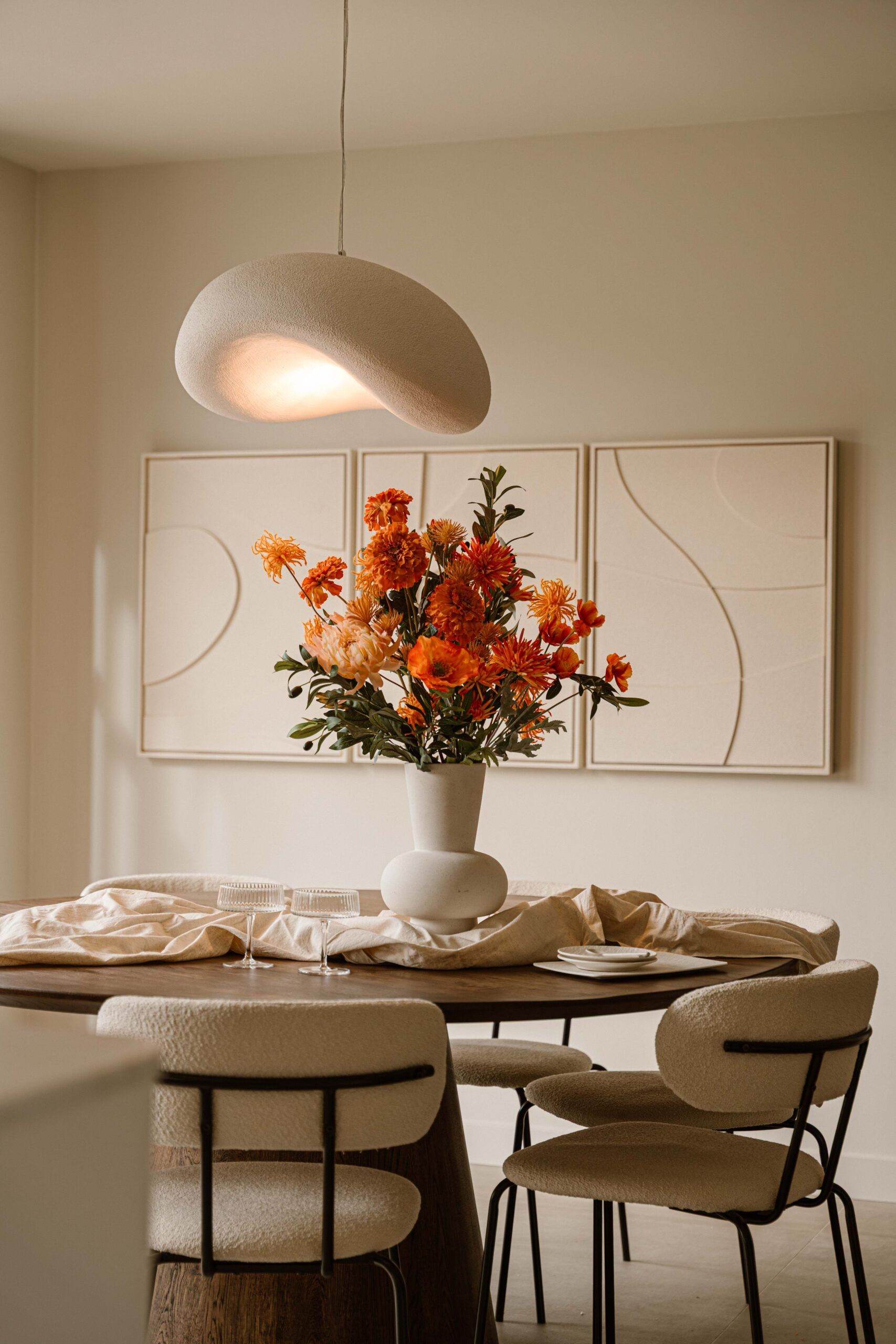 Zijdenboeket - Oranje - Afbeelding 2