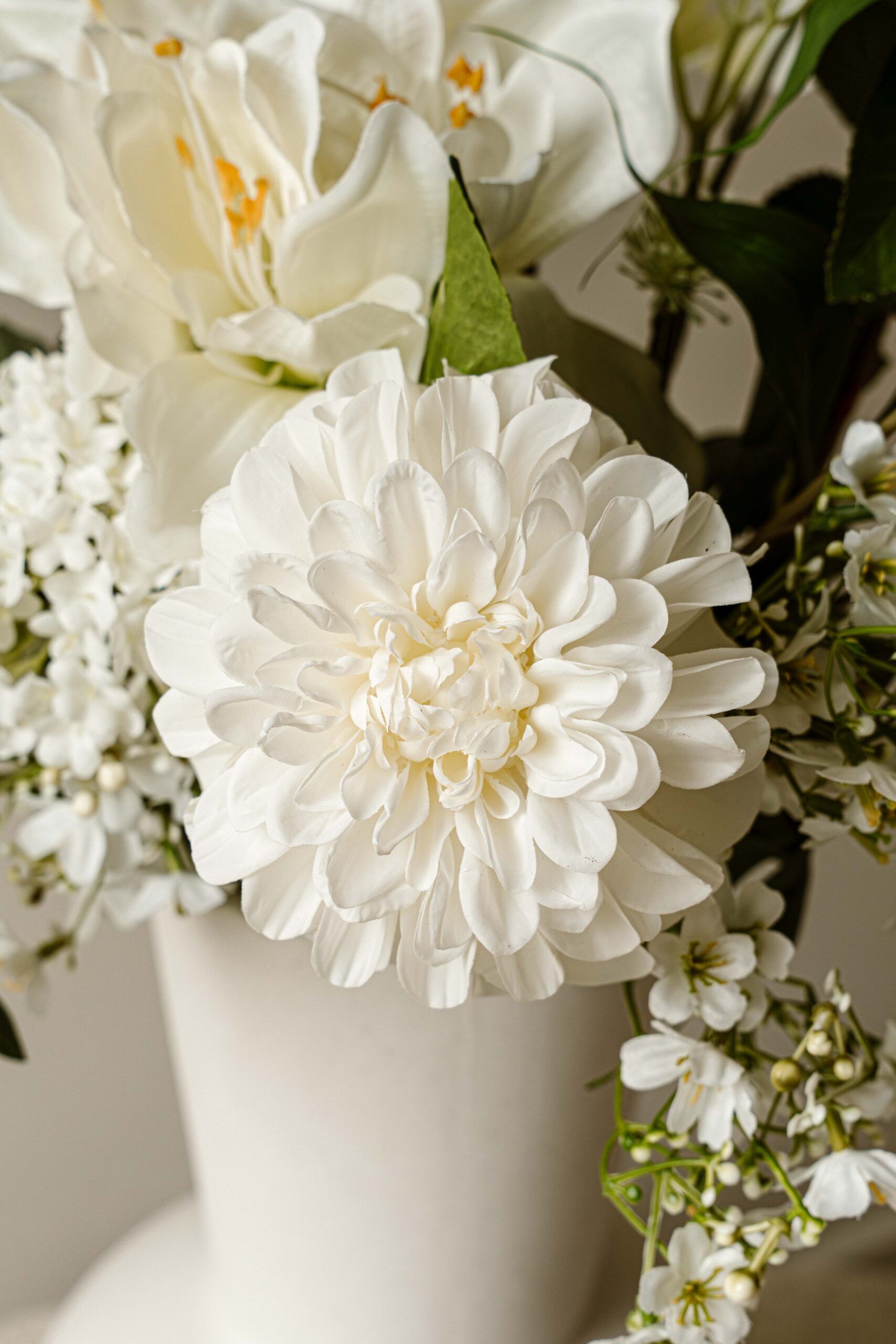 Zijdenboeket - Wit - Afbeelding 2